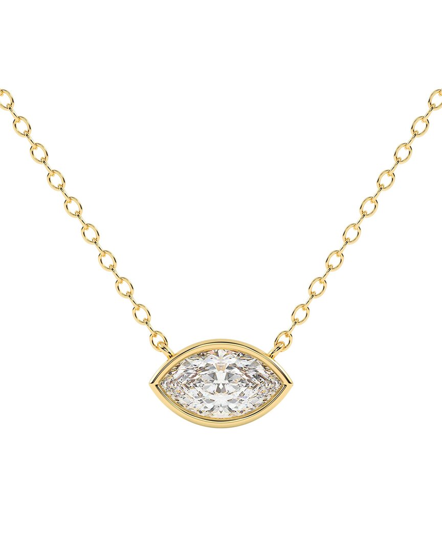 Lab Grown Diamonds 14k 1.00 Ct. Tw. Lab-grown Diamond Necklace In Gold