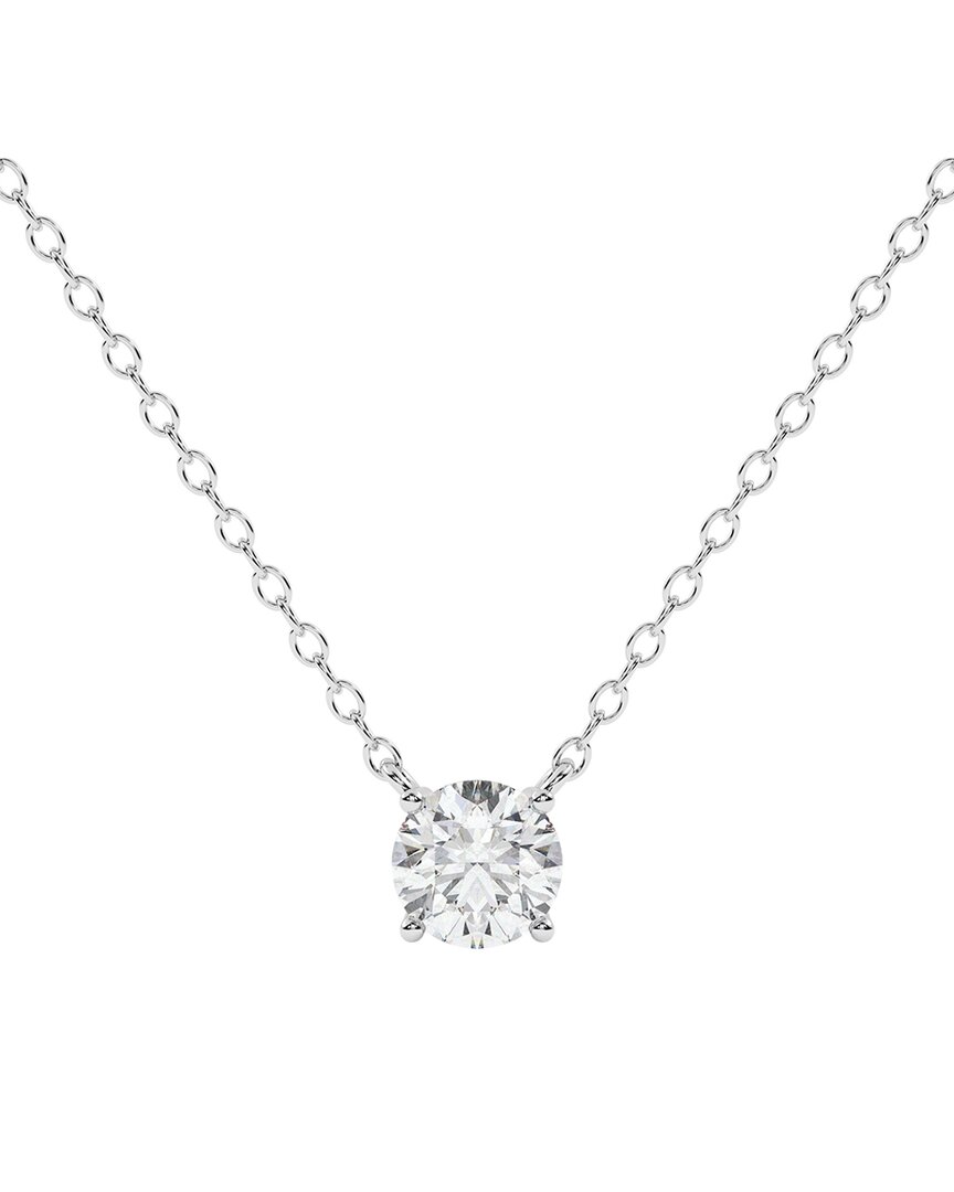 Lab Grown Diamonds 14k 1.00 Ct. Tw. Lab-grown Diamond Necklace In Silver