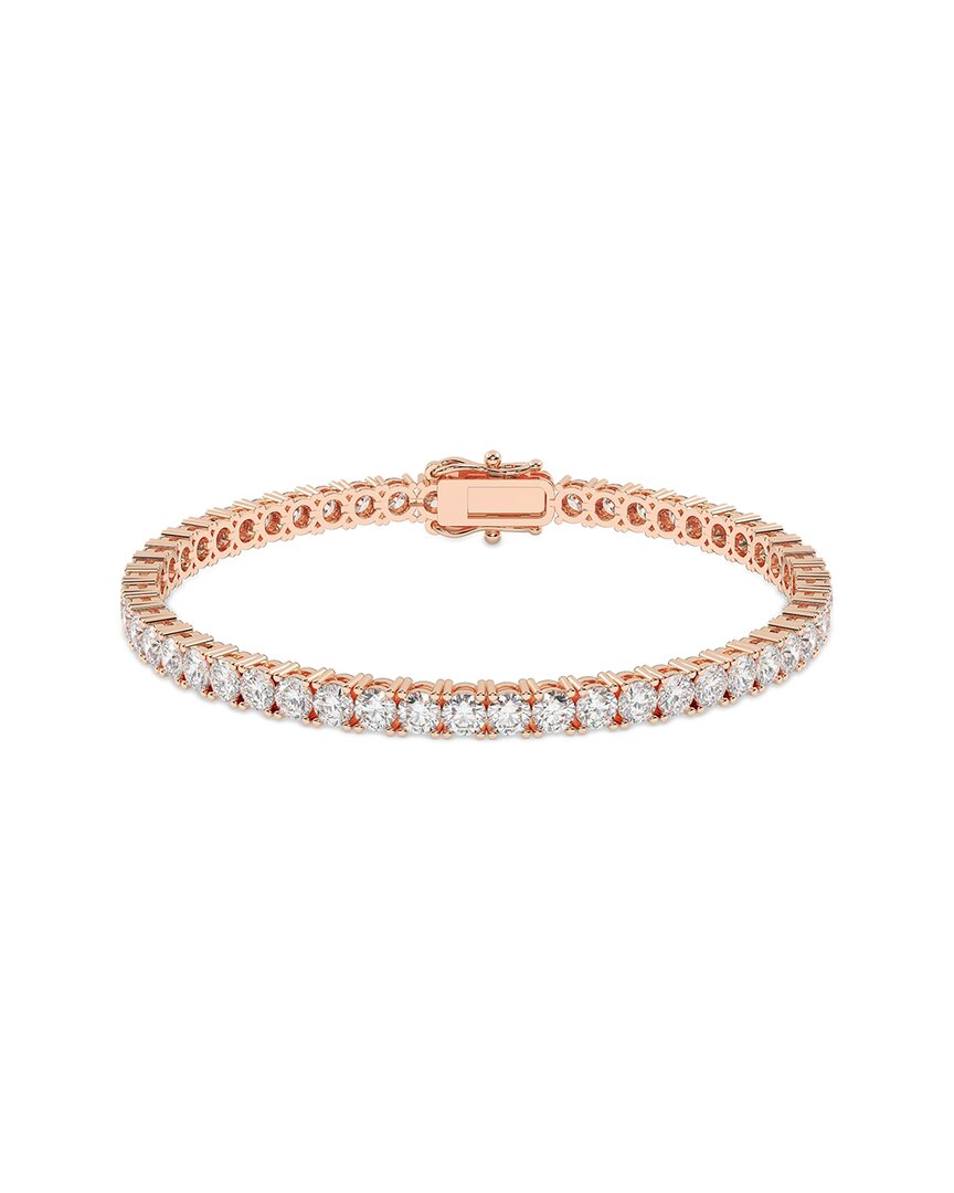 Lab Grown Diamonds 14k Rose Gold 8.00 Ct. Tw. Lab-grown Diamond Bracelet In Gold