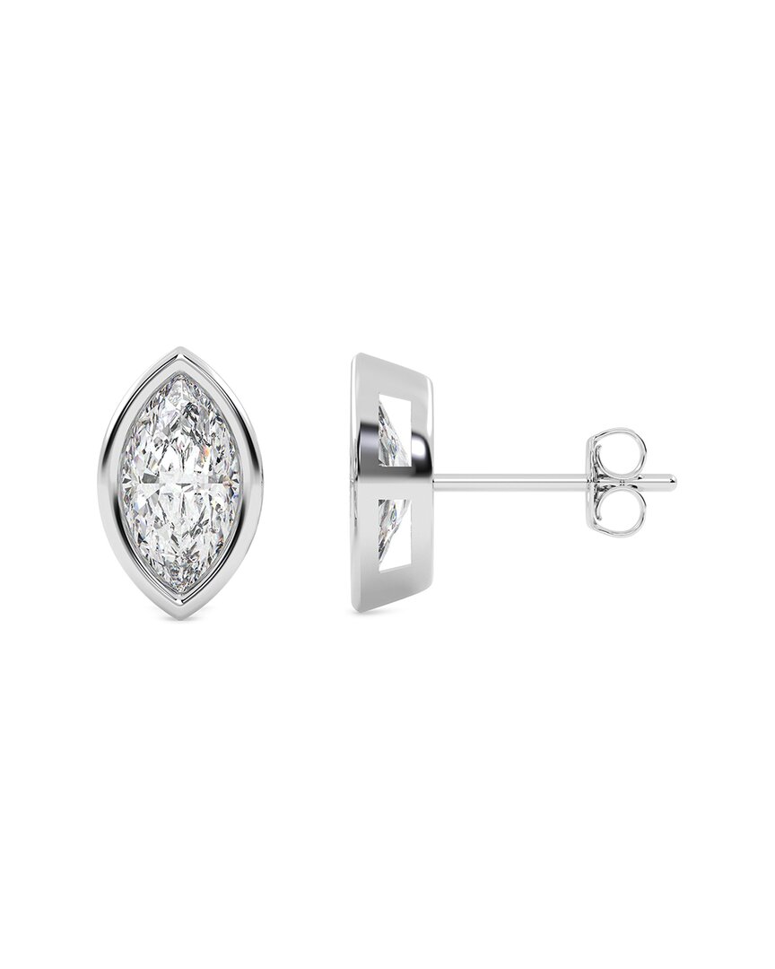Lab Grown Diamonds 14k 0.25 Ct. Tw. Lab-grown Diamond Earrings In Metallic