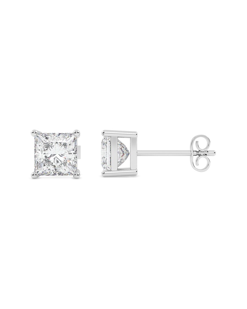 Lab Grown Diamonds 14k 2.00 Ct. Tw. Lab-grown Diamond Earrings In Metallic