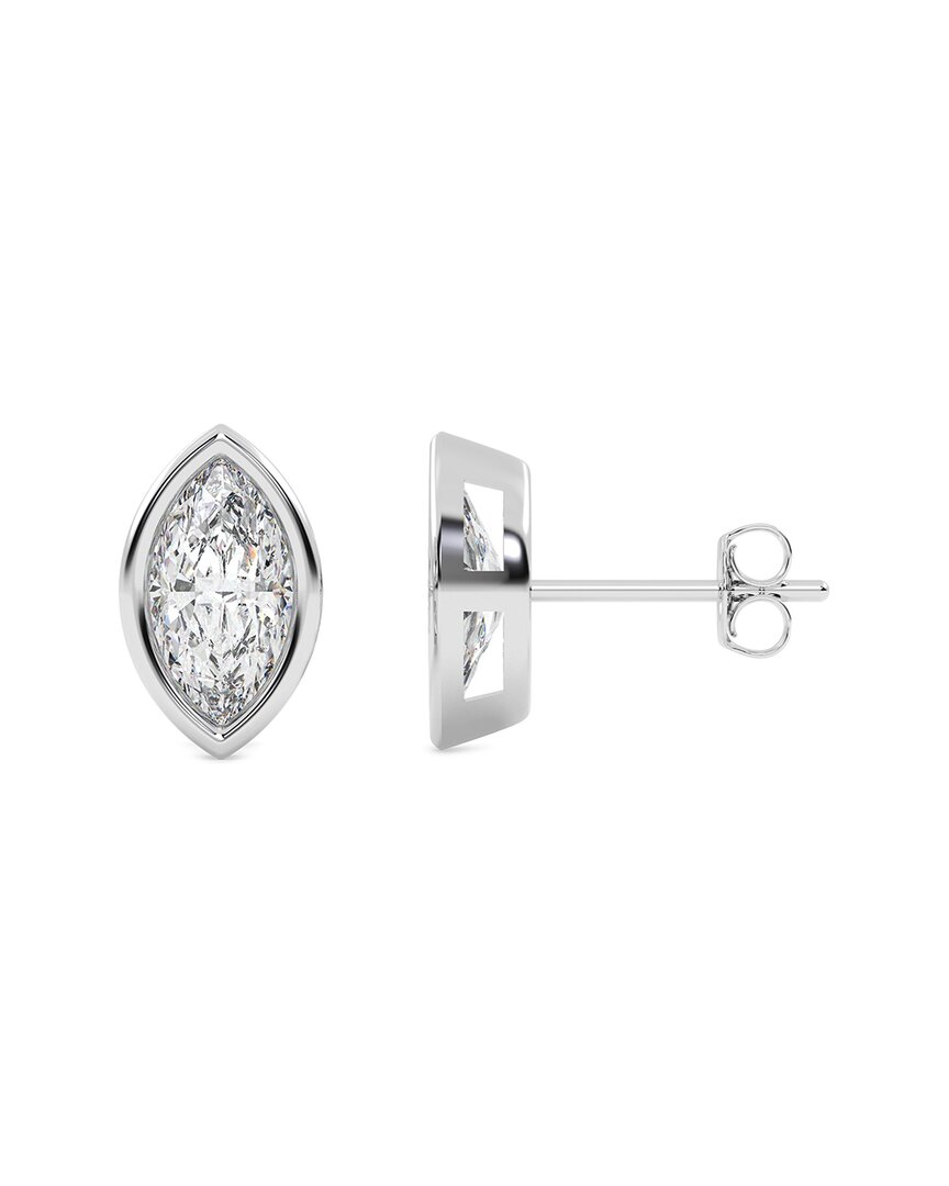 Lab Grown Diamonds 14k 0.25 Ct. Tw. Lab-grown Diamond Earrings In Metallic