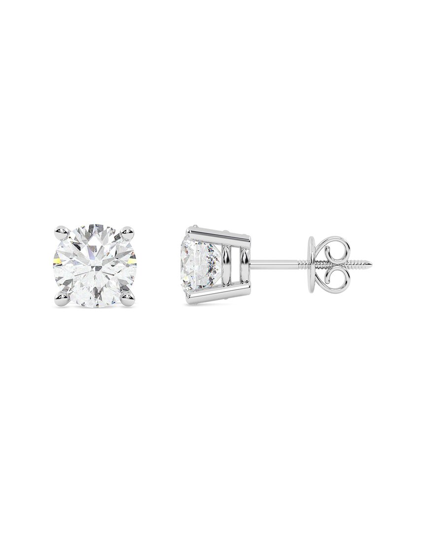 Lab Grown Diamonds 14k 2.50 Ct. Tw. Lab-grown Diamond Earrings In Metallic