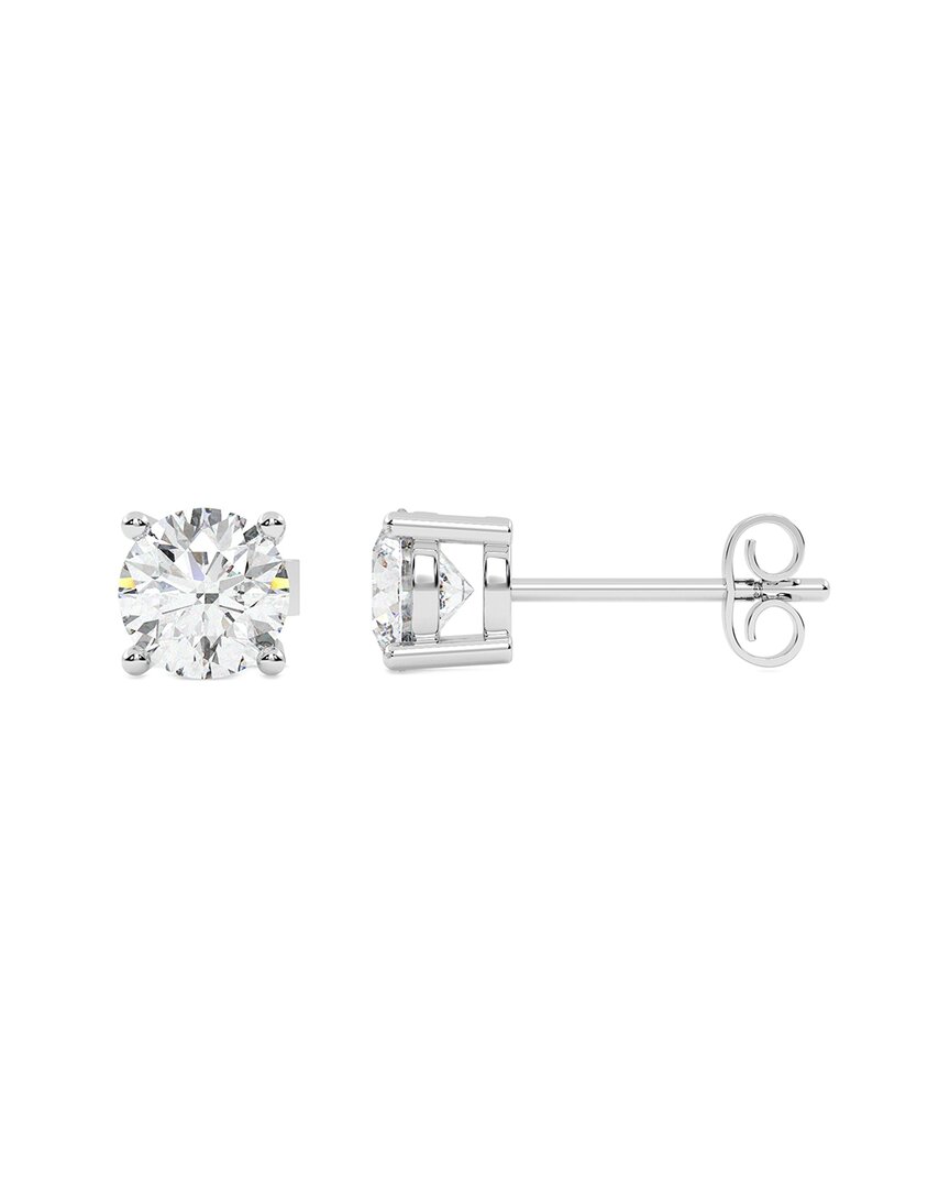 Lab Grown Diamonds 14k 2.50 Ct. Tw. Lab-grown Diamond Earrings In Metallic