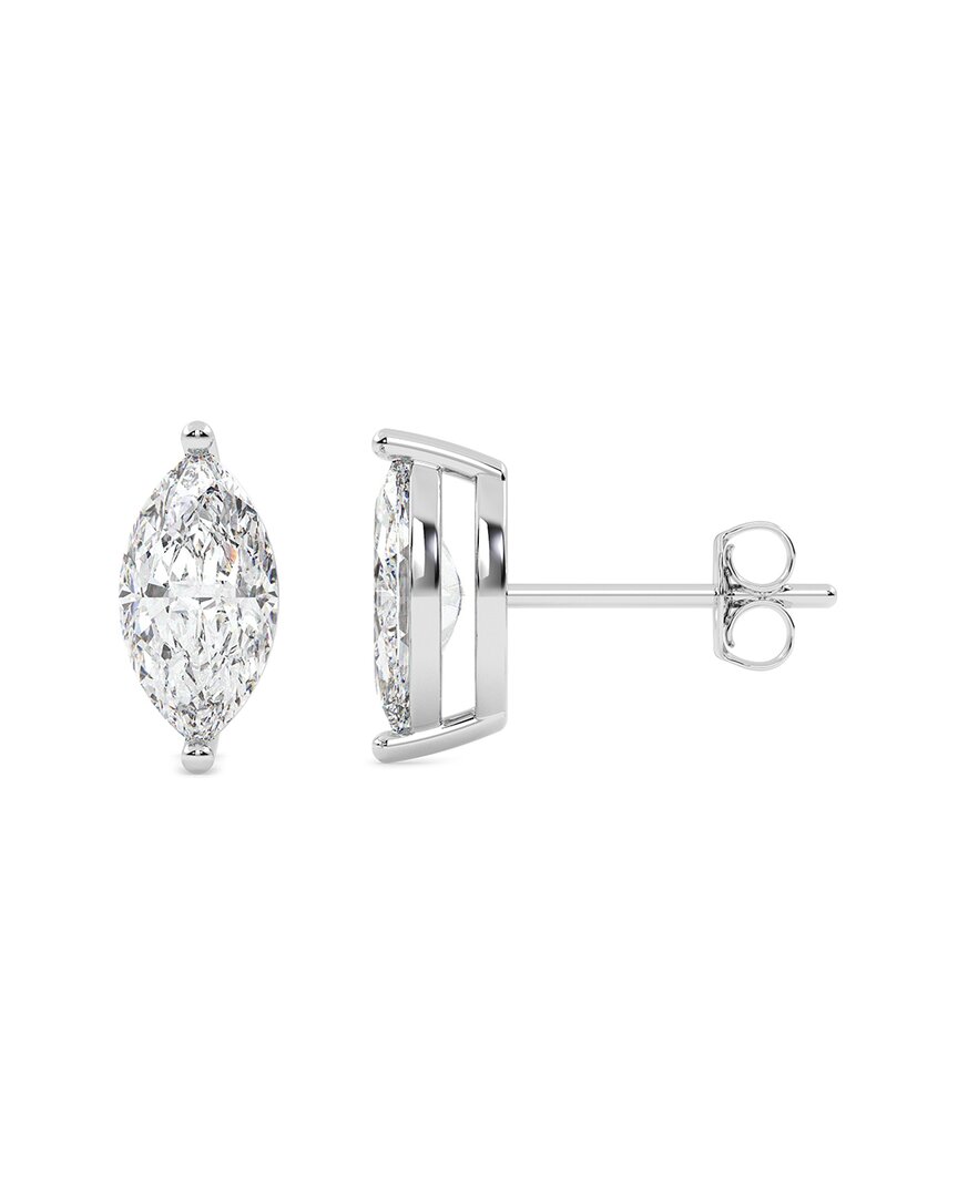 Lab Grown Diamonds 14k 0.75 Ct. Tw. Lab-grown Diamond Earrings In Metallic