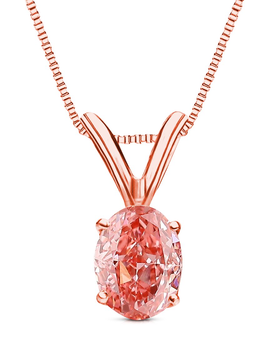 Amairah 14k Rose Gold 2.00 Ct. Tw. Lab-grown Diamond Solitaire Pendant Necklace