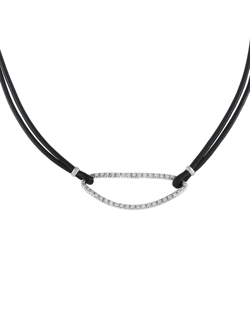 Piero Milano 18k 0.72 Ct. Tw. Diamond Necklace In Black