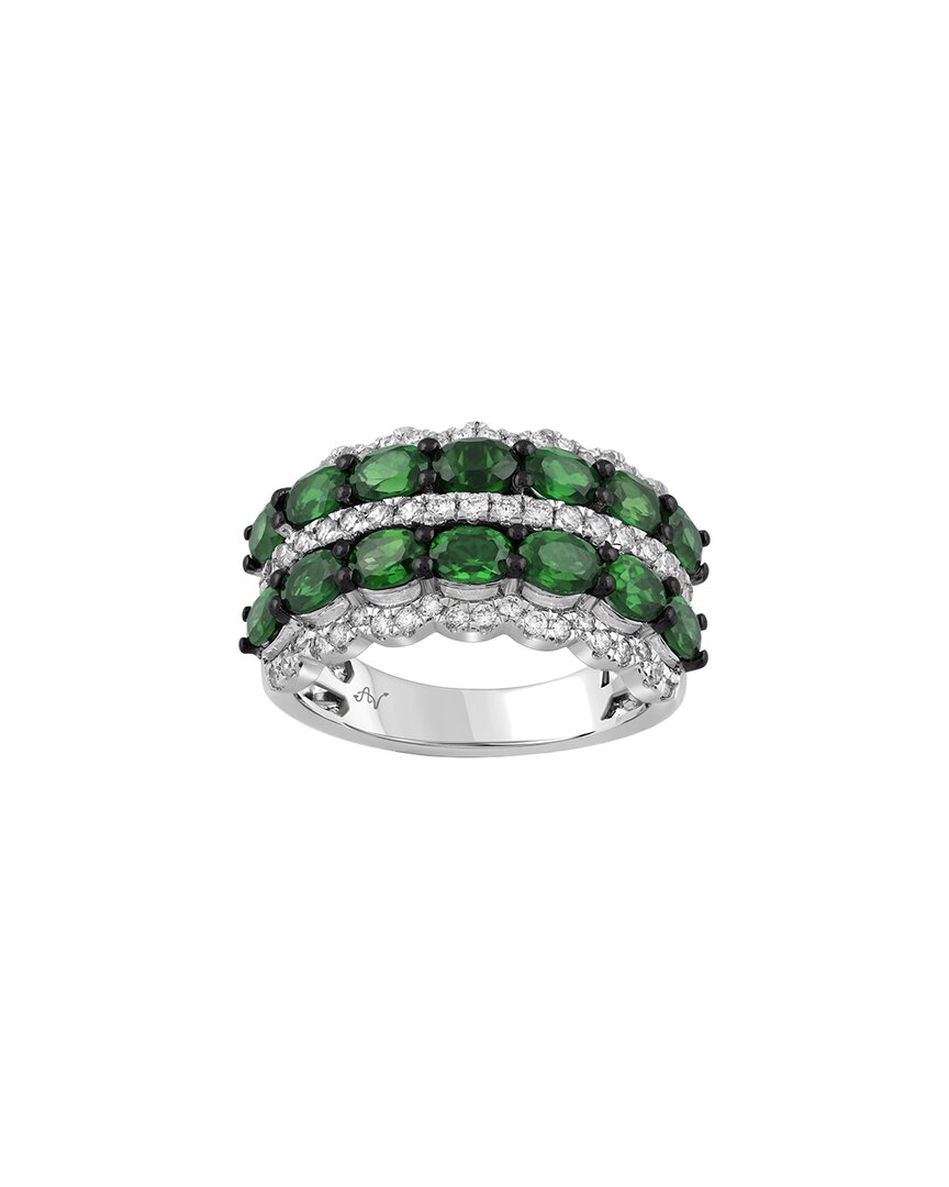 Brilliant Bloom 14k 0.50 Ct. Tw. Lab-grown Diamond & Emerald Ring