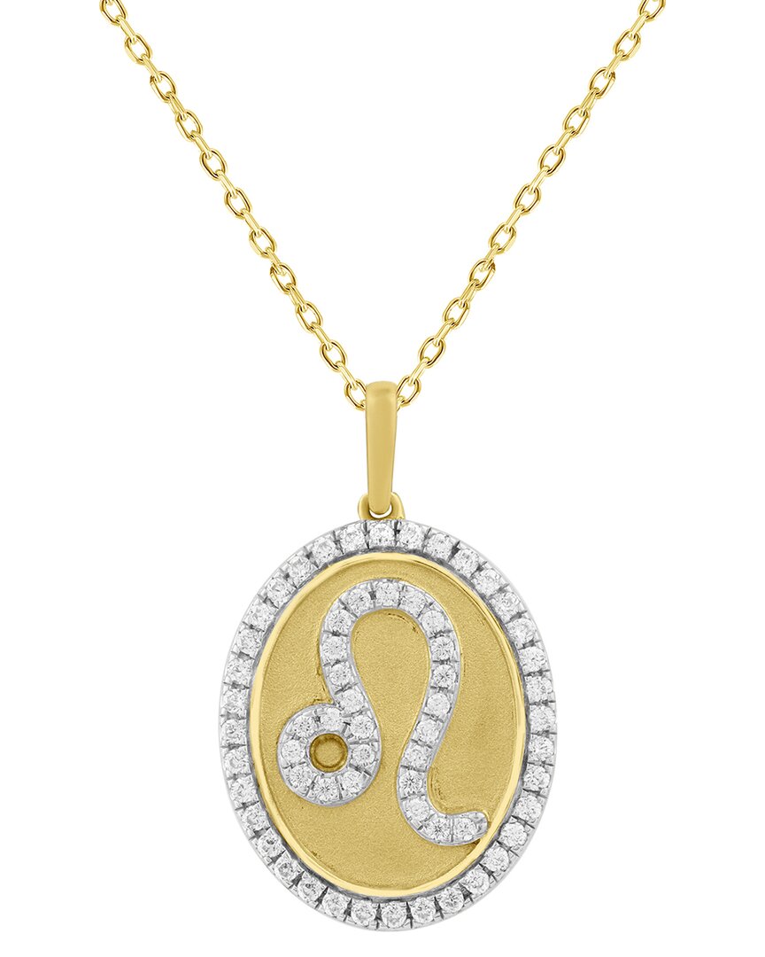 Ethos Creations Brilliant Bloom 14k 0.33 Ct. Tw. Lab-grown Diamond Zodiac Pendant In Multi