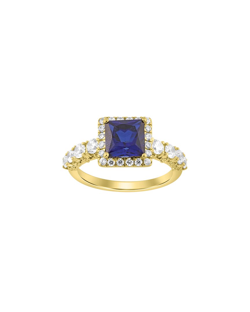Brilliant Bloom 14k 3.40 Ct. Tw. Lab-grown Diamond & Sapphire Bridal Ring