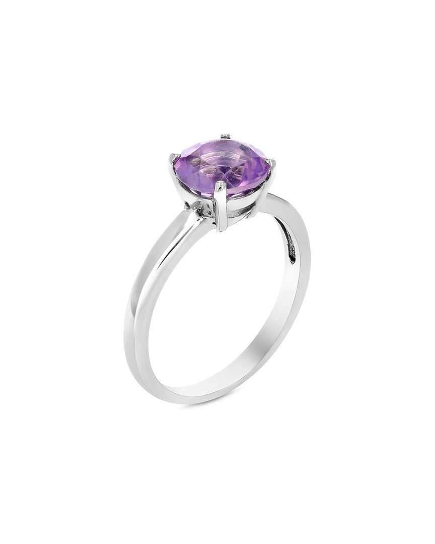 Gemstones Silver 1.25 Ct. Tw. Purple Amethyst Ring In Purple