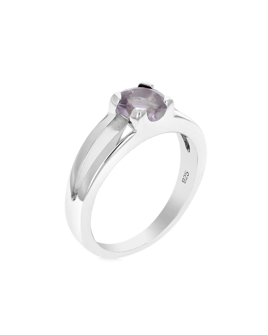 Gemstones Silver 0.50 Ct. Tw. Purple Amethyst Ring In Silver