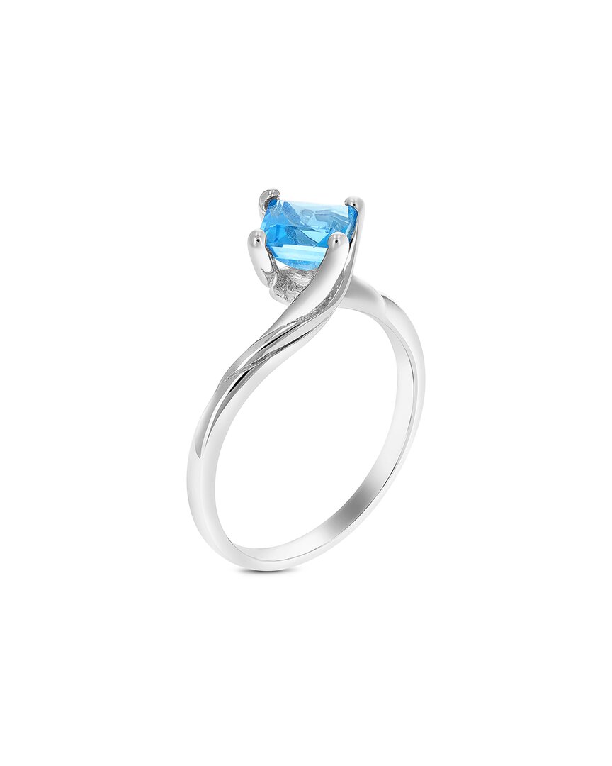 Gemstones Silver 1.00 Ct. Tw. Blue Topaz Ring In Blue