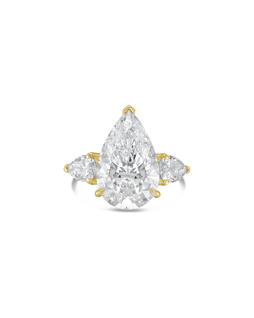 Diana M Lab Grown Diamonds 18k 13.50 Ct. Tw. Three-stone Ring In Gold