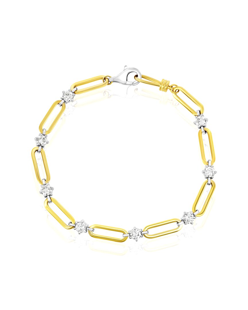 Jewels By Viomo 14k Yellow & White Gold With Diamonds 1 In Gold