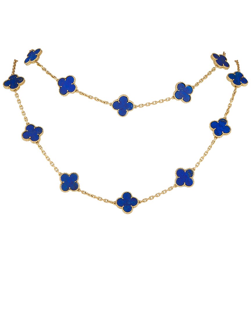 Van Cleef & Arpels 18k Lapis Lazuli Necklace (authentic Pre-loved) In Blue