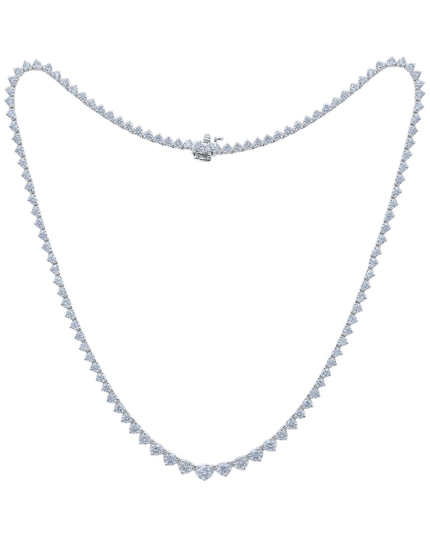 Diamond Select Cuts 14k 10.00 Ct. Tw. Graduated Diamond Tennis Necklace