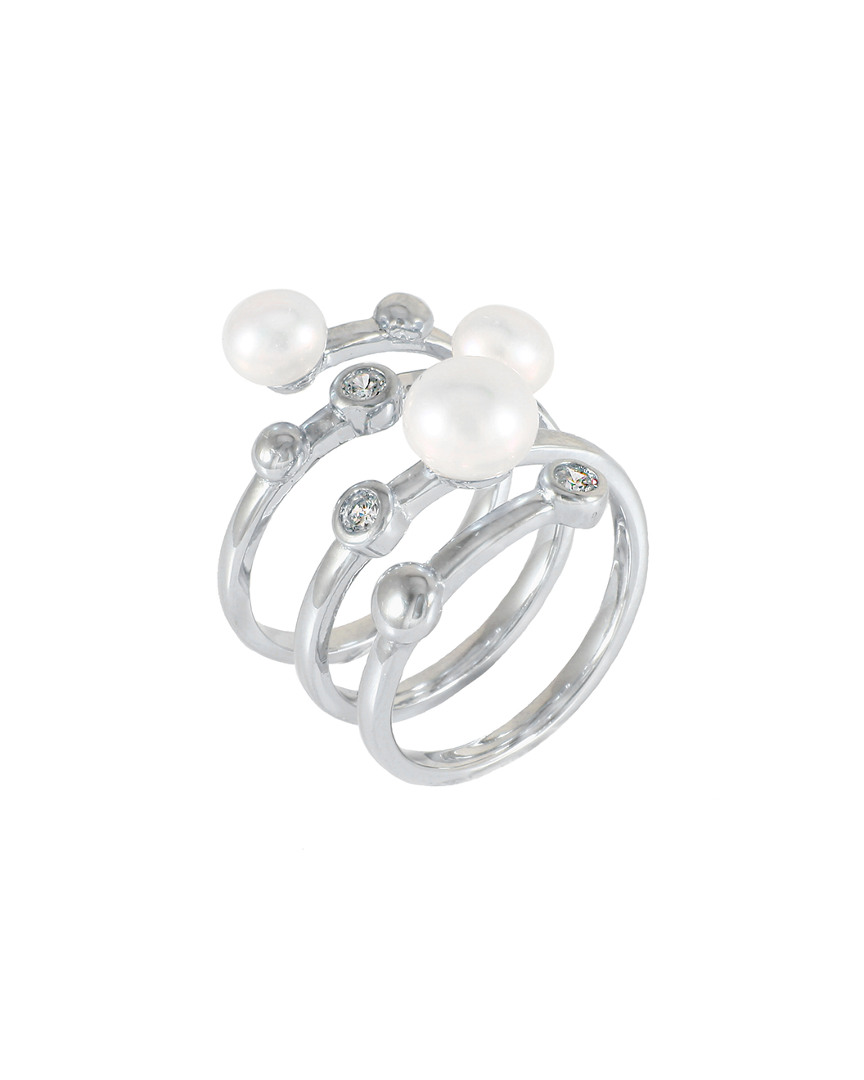 Splendid Pearls Plated 5-8mm Freshwater Pearl Ring