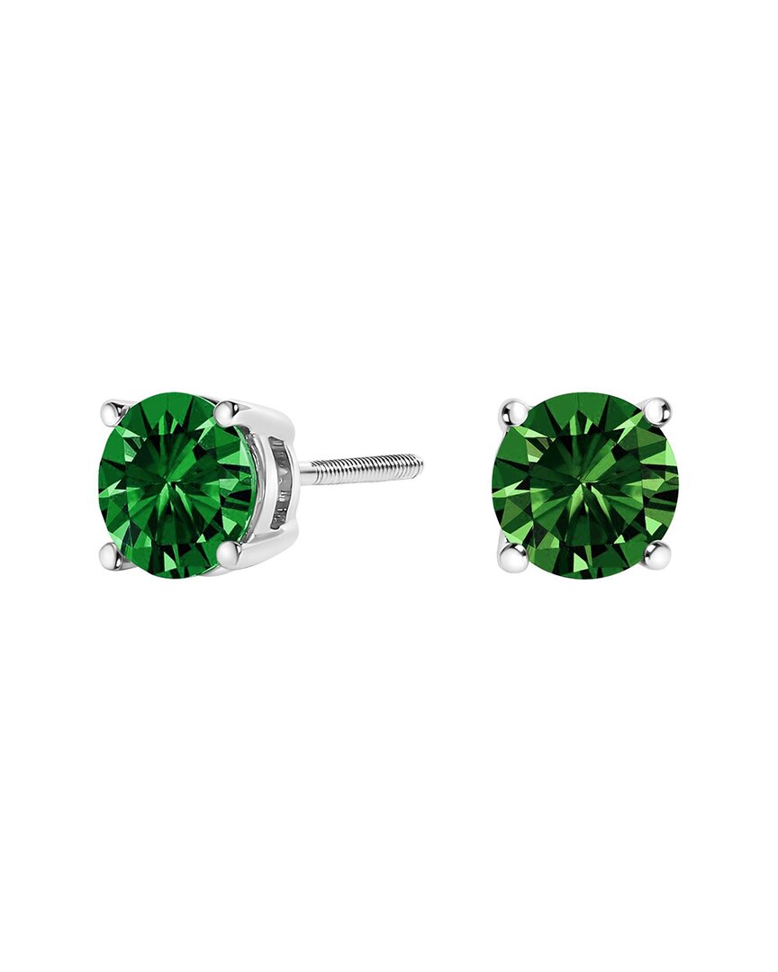 Haus Of Brilliance 14k 2.00 Ct. Tw. Lab-grown Diamond Stud Earrings In Green