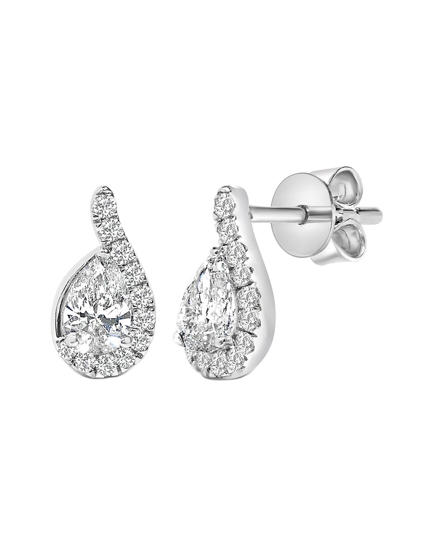 Haus Of Brilliance 14k 0.65 Ct. Tw. Lab-grown Diamond Stud Earrings In Metallic