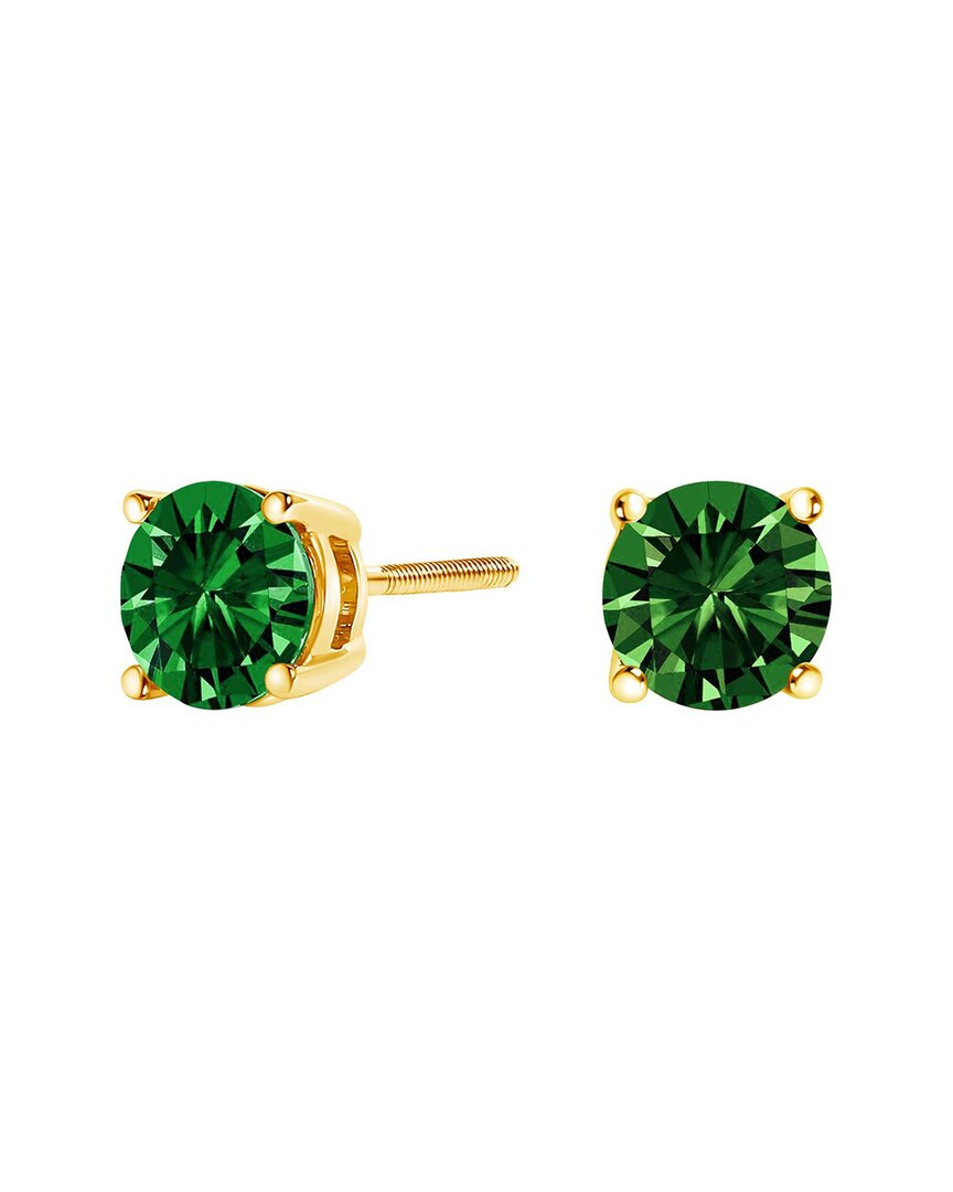 Haus Of Brilliance 14k 1.00 Ct. Tw. Lab-grown Diamond Stud Earrings In Green