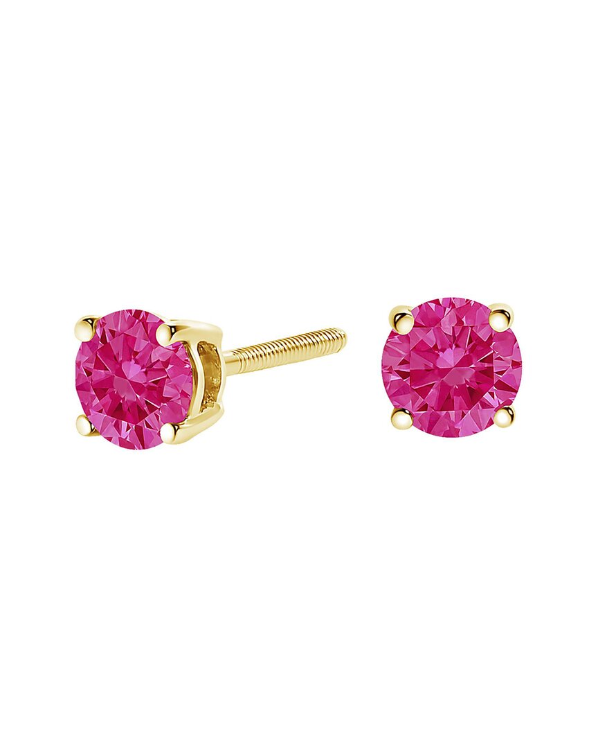 Haus Of Brilliance 14k 1.00 Ct. Tw. Lab-grown Diamond Stud Earrings In Pink