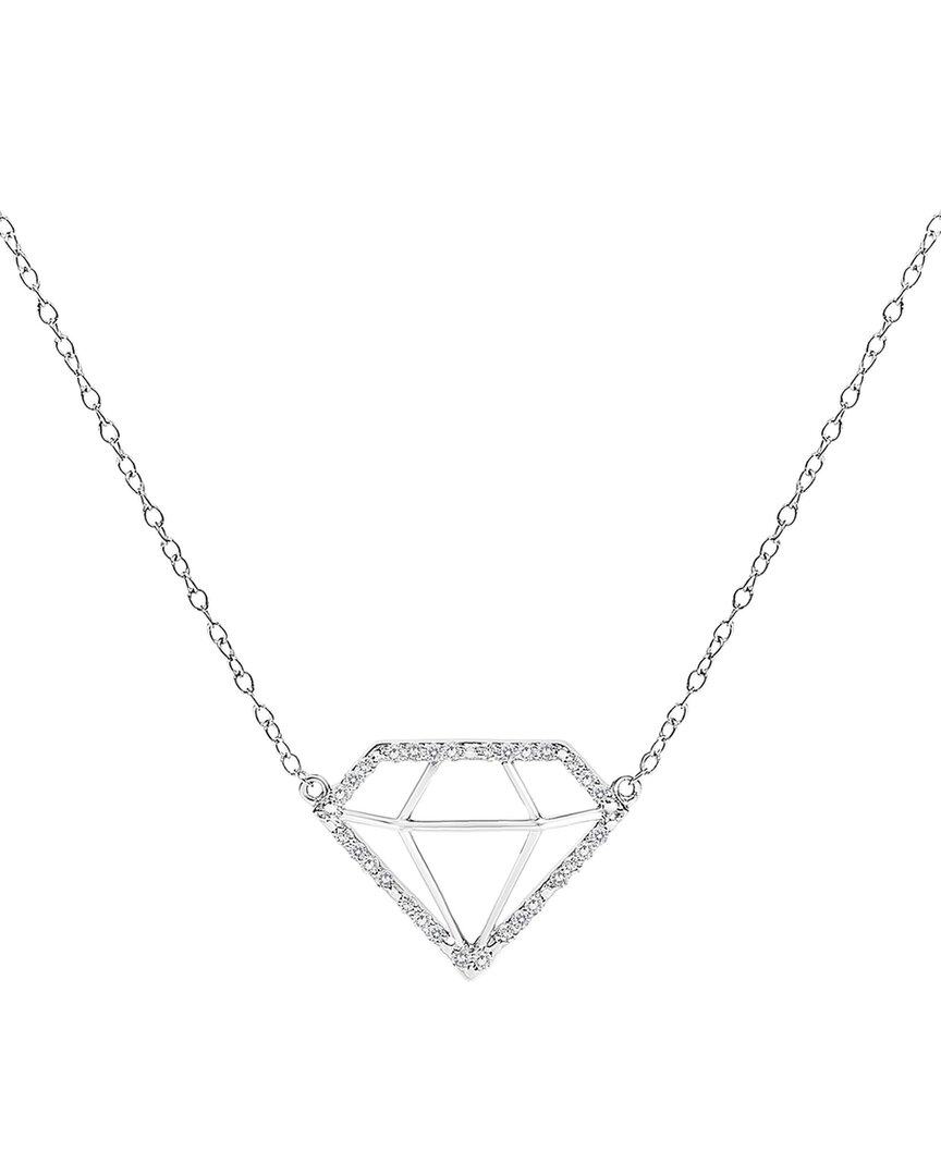 Haus Of Brilliance Silver 0.15 Ct. Tw. Lab-grown Diamond Pendant Necklace