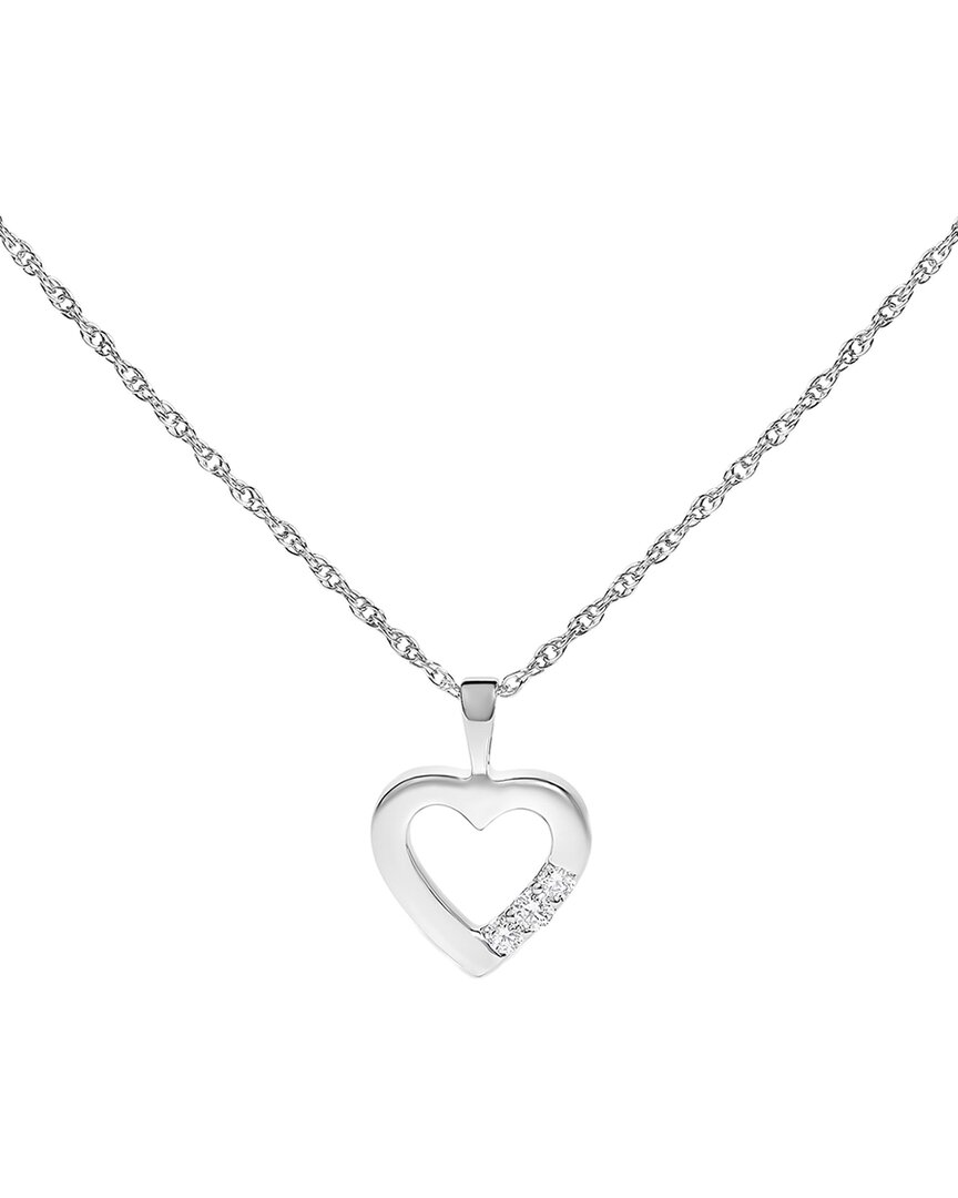 Haus Of Brilliance Silver 0.25 Ct. Tw. Lab-grown Diamond Pendant Necklace In Silver