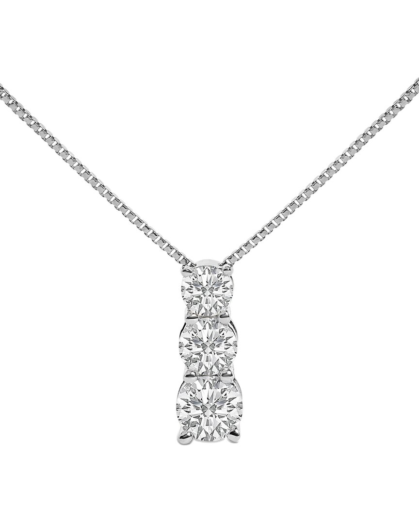 Haus Of Brilliance 14k 0.50 Ct. Tw. Lab-grown Diamond Pendant Necklace In Silver
