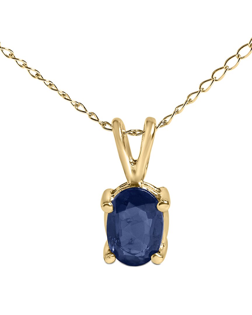 Haus Of Brilliance Colorful Gemstones 14k 0.60 Ct. Tw. Sapphire Pendant Necklace In Gold