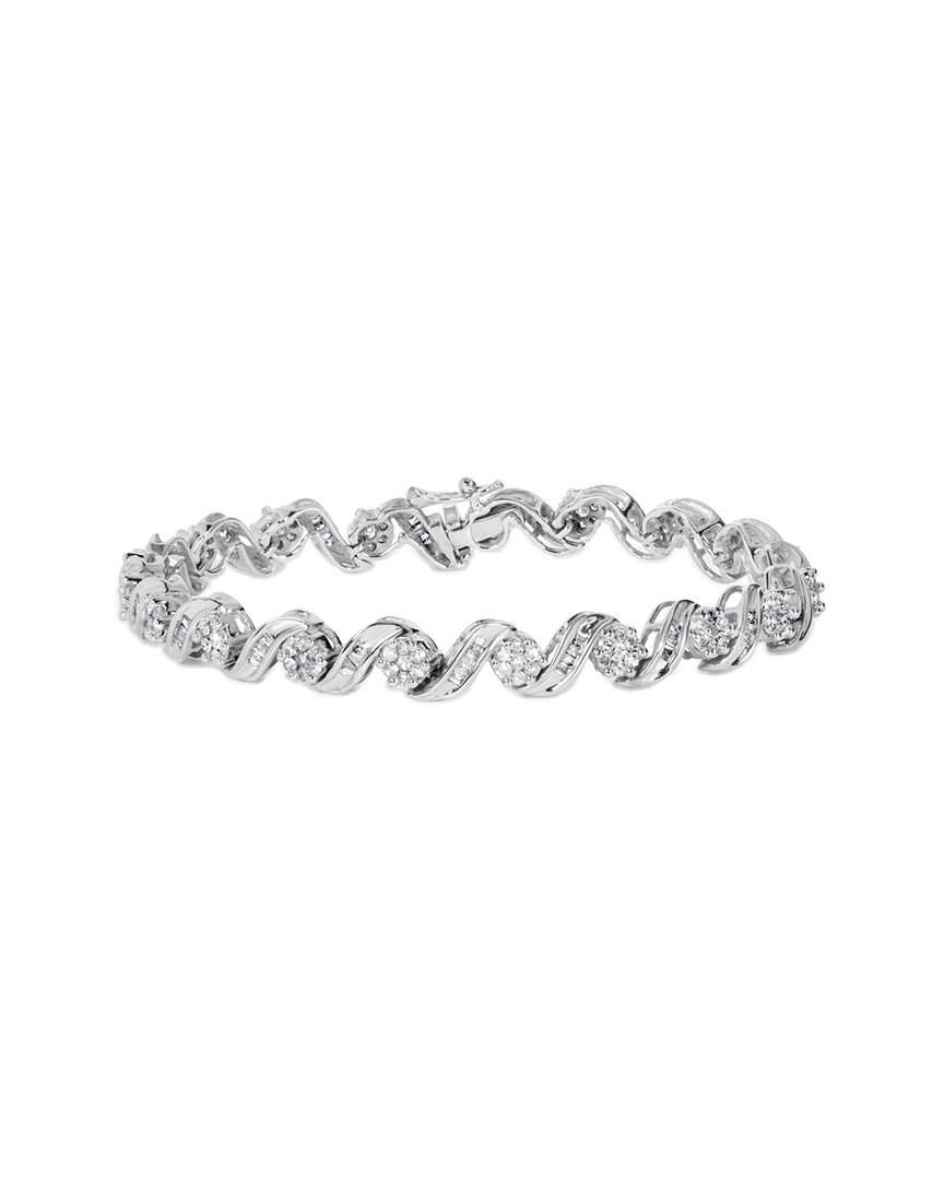 Haus Of Brilliance 14k 2.31 Ct. Tw. Diamond Link Bracelet In Metallic