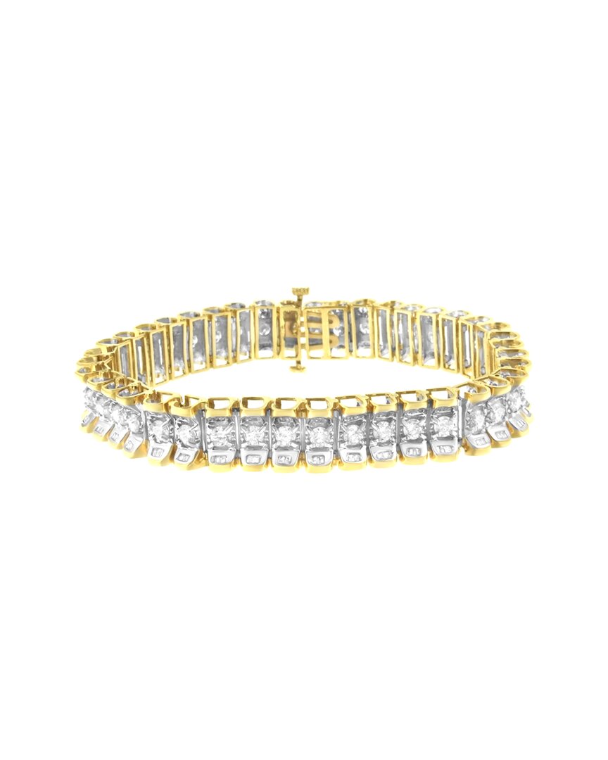 Haus Of Brilliance 14k 5.00 Ct. Tw. Diamond Tennis Bracelet In Gold