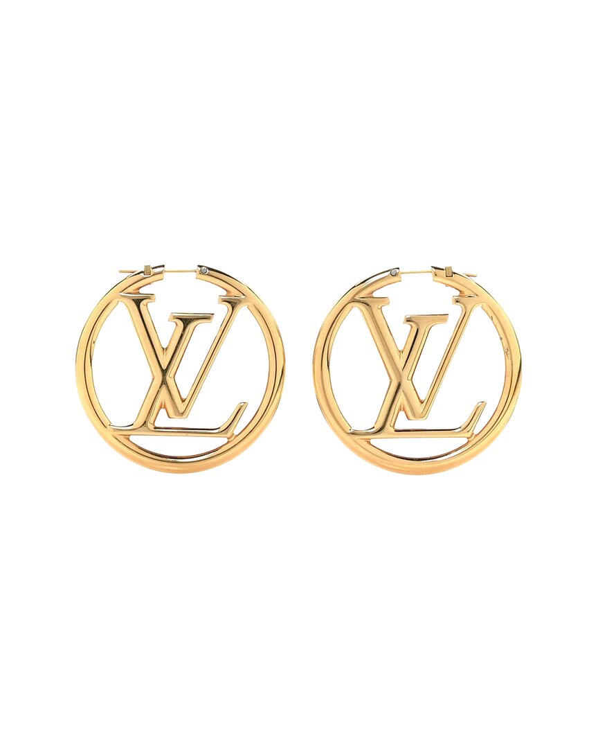 Pre-owned Louis Vuitton Louise Hoop Earrings (authentic Pre-loved)