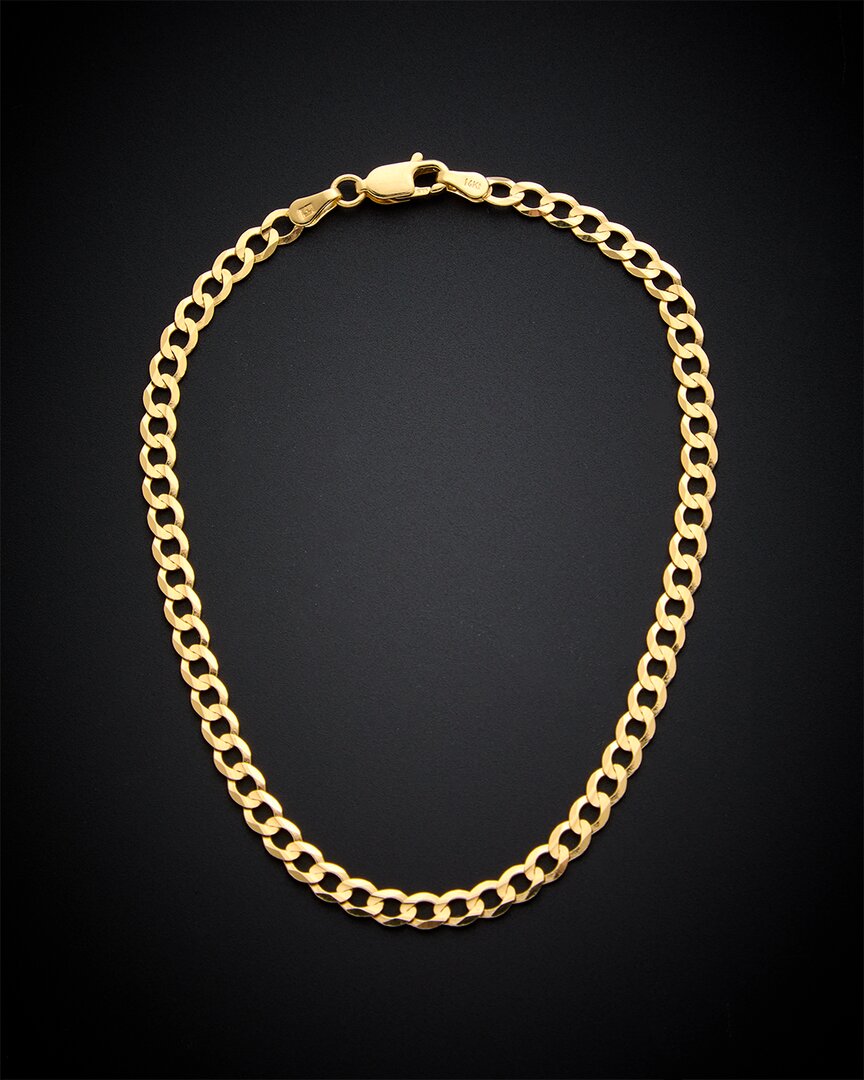 Italian Gold Miami Curb Chain Bracelet