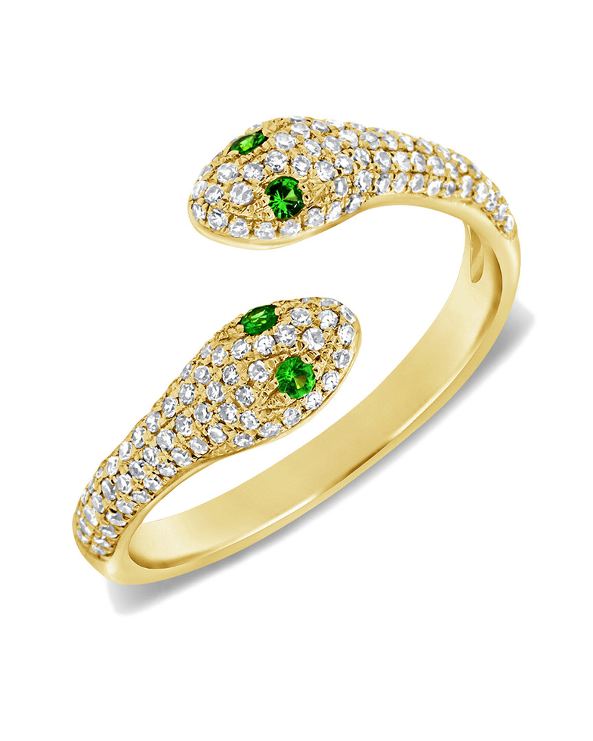 Sabrina Designs 14k 0.41 Ct. Tw. Diamond & Tsavorite Snake Ring