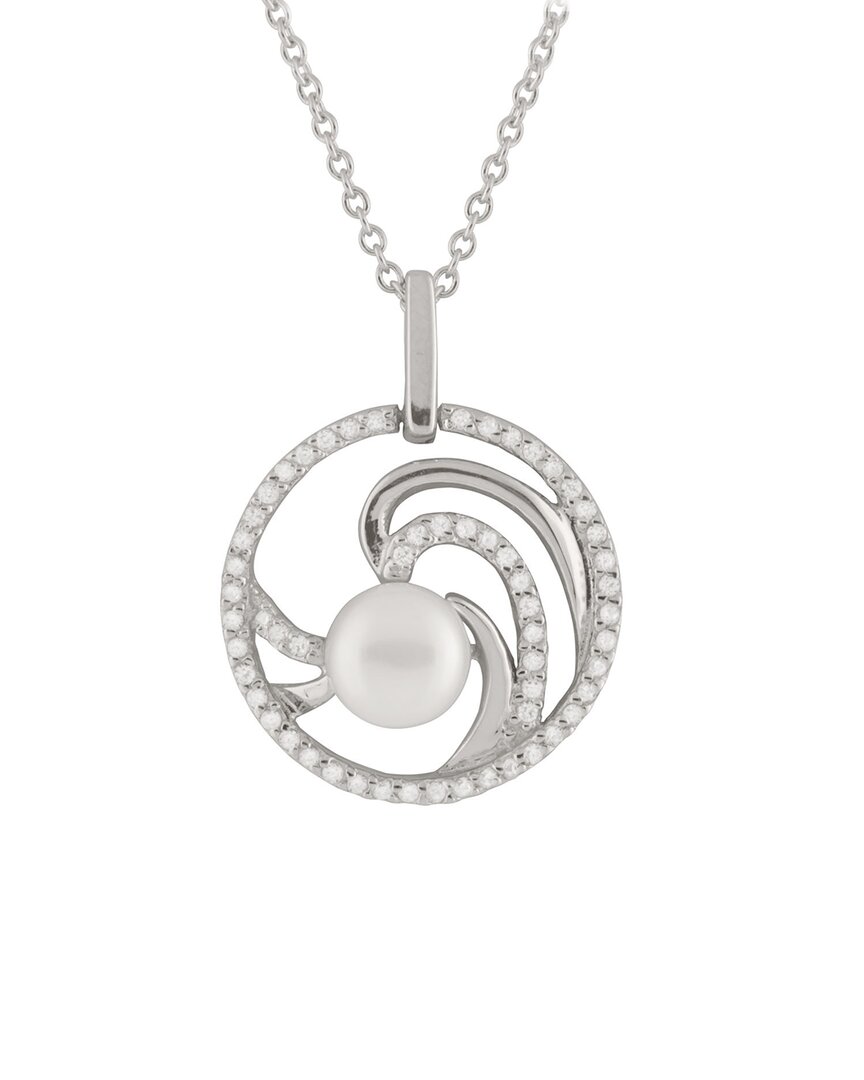 Splendid Pearls Silver 6.5-7mm Pearl Pendant Necklace