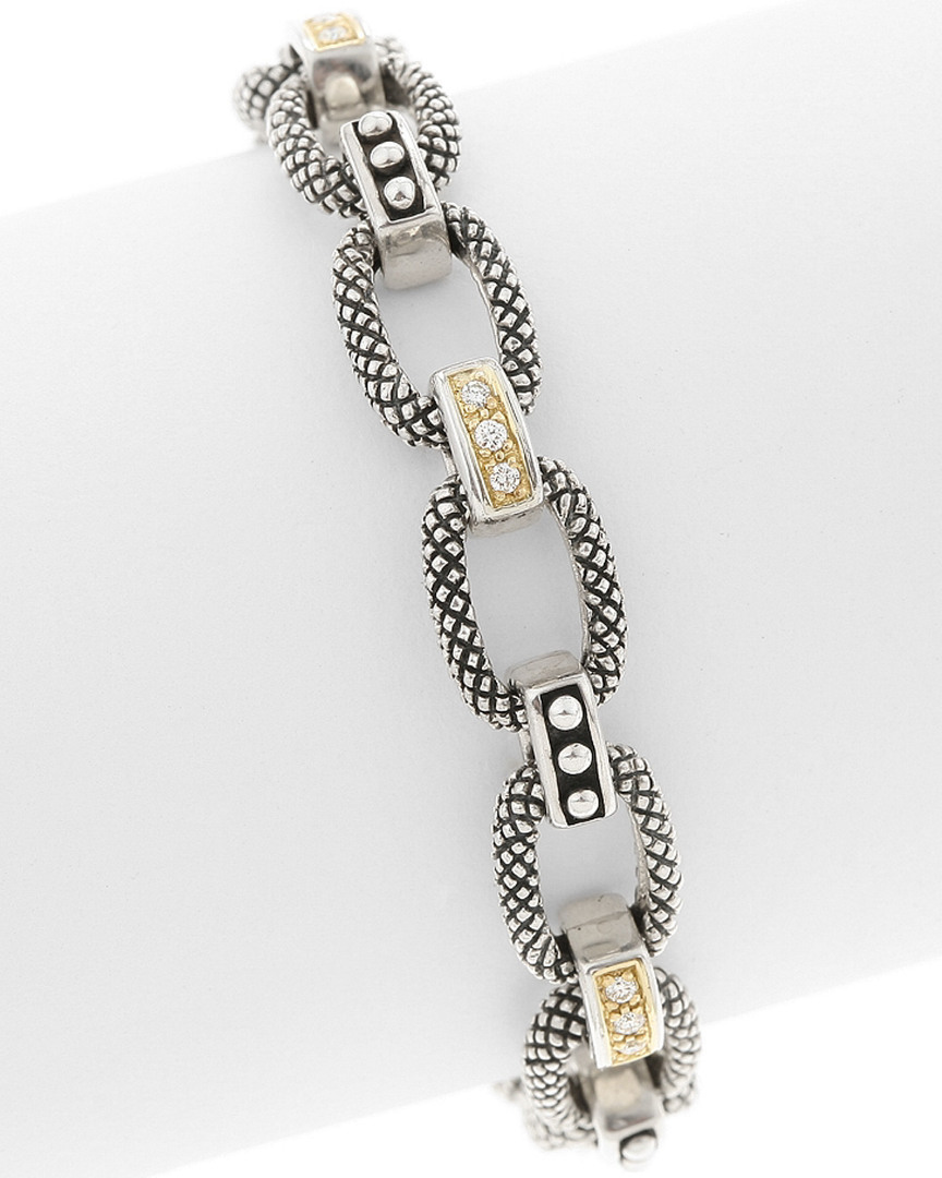 Andrea Candela Linea 18k & Silver 0.27 Cttw. Diamond Bracelet