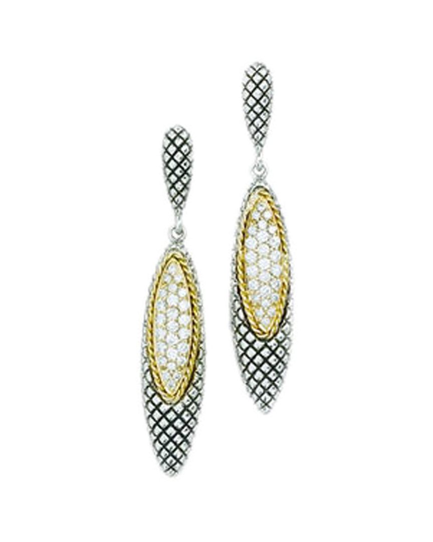 Andrea Candela Lagrima 18k & Silver 0.56 Ct. Tw. Diamond Earrings