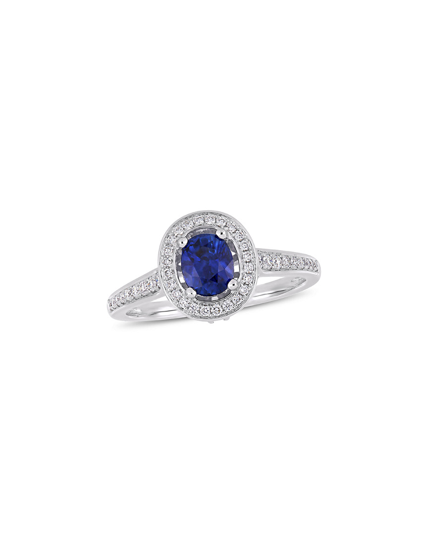 Diamond Select Cuts 14k 1.41 Ct. Tw. Diamond & Sapphire Halo Ring