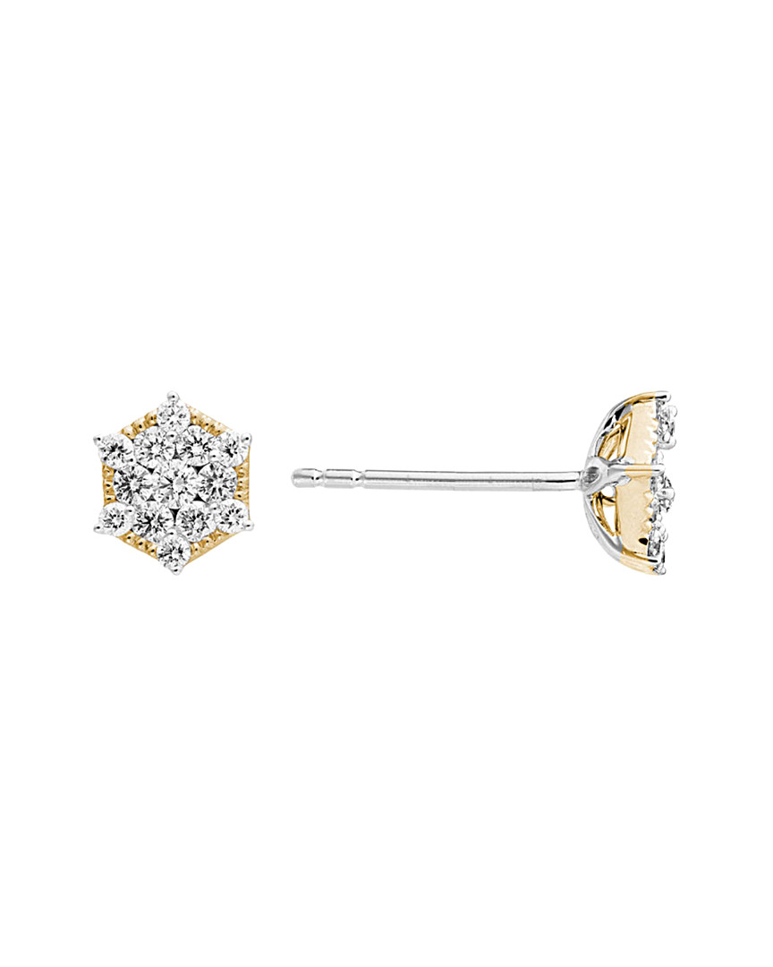 Diamond Select Cuts 14k Two-tone 0.54 Ct. Tw. Diamond Earrings