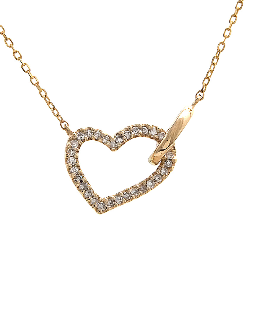 Diamond Select Cuts 14k 0.10 Ct. Tw. Diamond Necklace In Gold