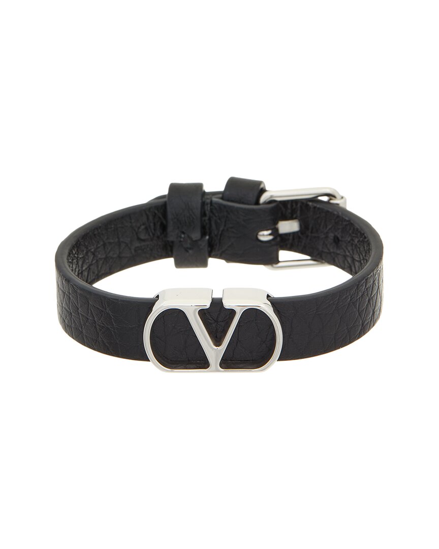 Valentino Garavani Valentino Vlogo Signature Leather Bracelet