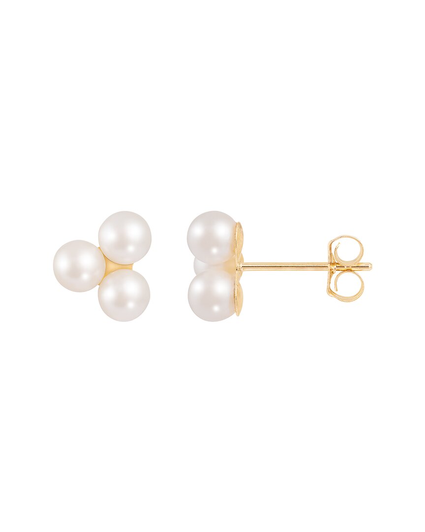 Splendid Pearls 14k 3-4mm Pearl Earrings