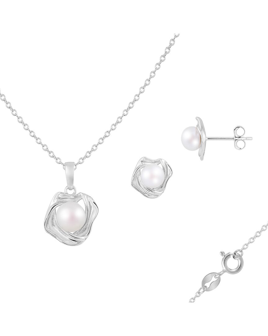 Splendid Pearls Silver 5-6mm Pearl Set