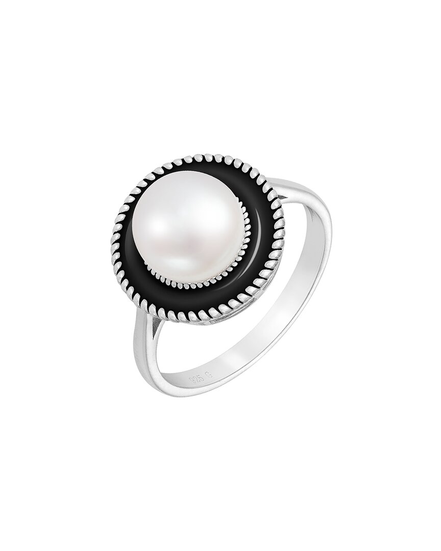 Splendid Pearls Silver 7-7.5mm Pearl Ring