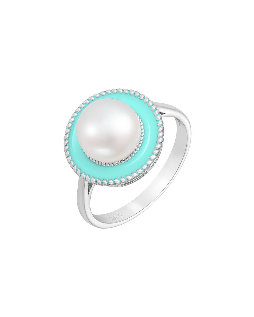 Splendid Pearls Silver 7-7.5mm Pearl Ring
