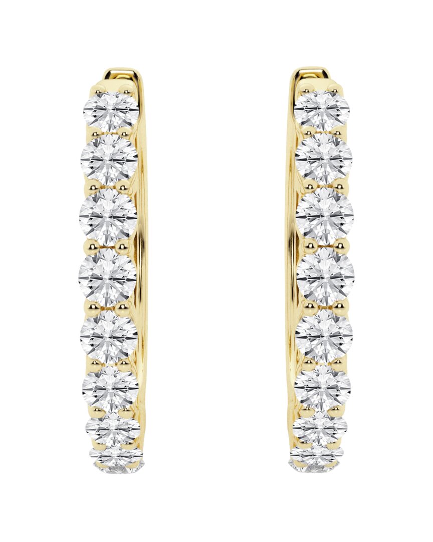 Lab Grown Diamonds 14k 1.00 Ct. Tw. Lab Grown Diamond Classic Hoops