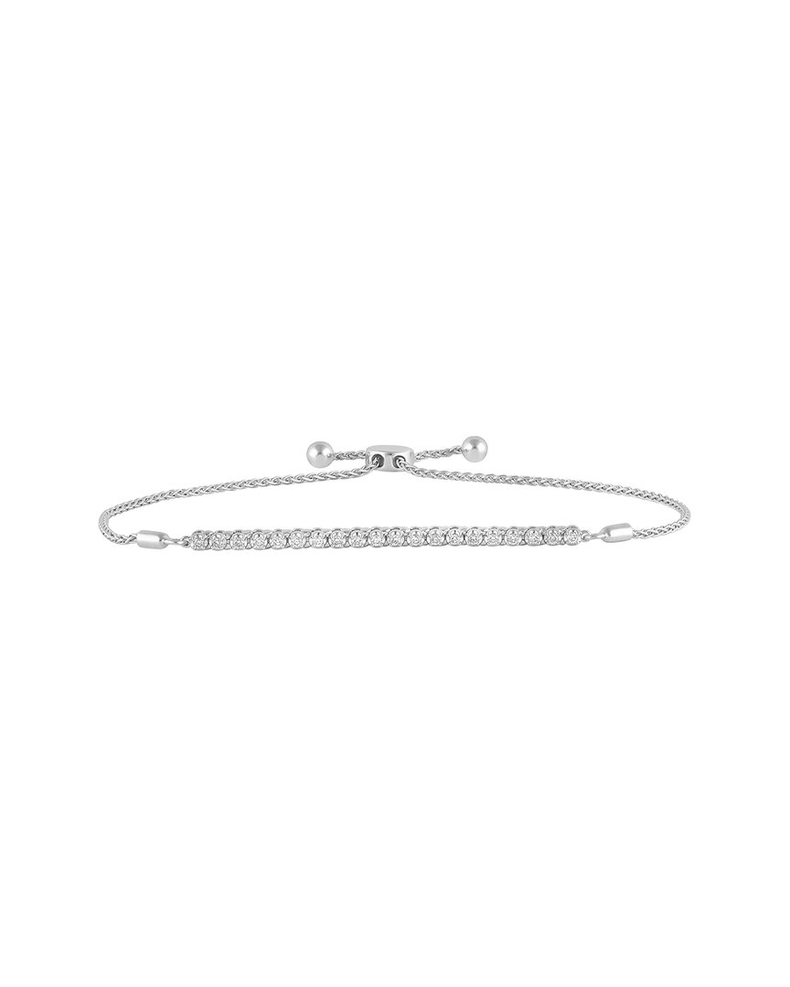 Lab Grown Diamonds Silver 0.24 Ct. Tw. Lab Grown Diamond Bolo Bracelet In White