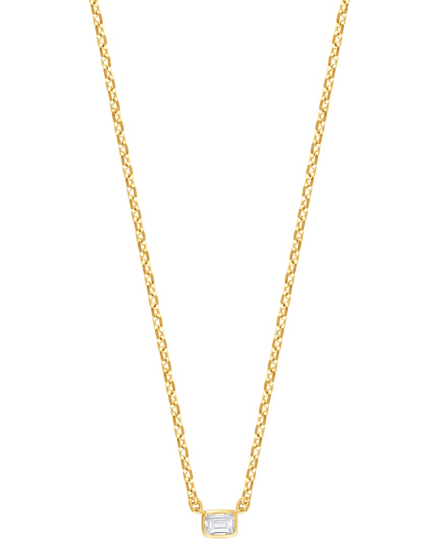 Lab Grown Diamonds 14k Over Silver Lab Grown 0.1 Ct. Tw. Diamond Solitaire Pendant