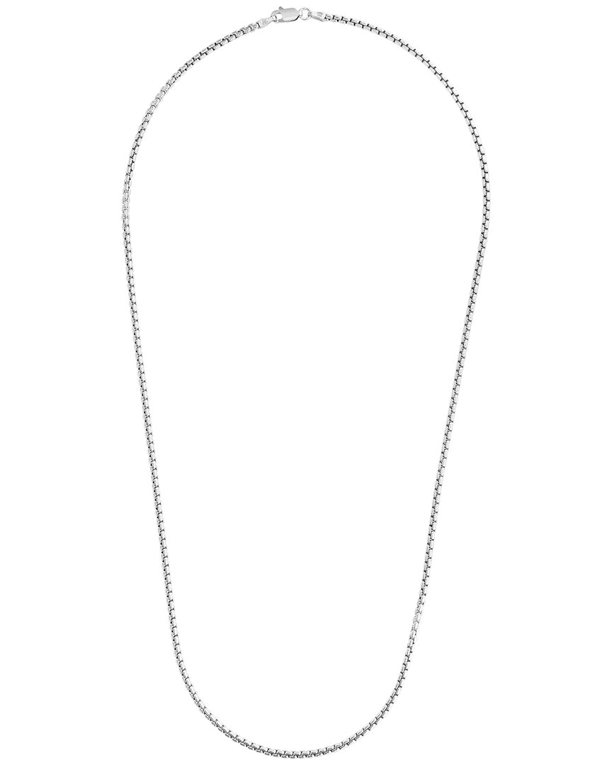 Shop Italian Silver Round Box Chain Necklace
